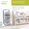 25-Shelf Mobile/Wall Mountable Art Drying Rack for Art Studios & Classrooms, 14.5" D x 17.5" W x 38" H, White